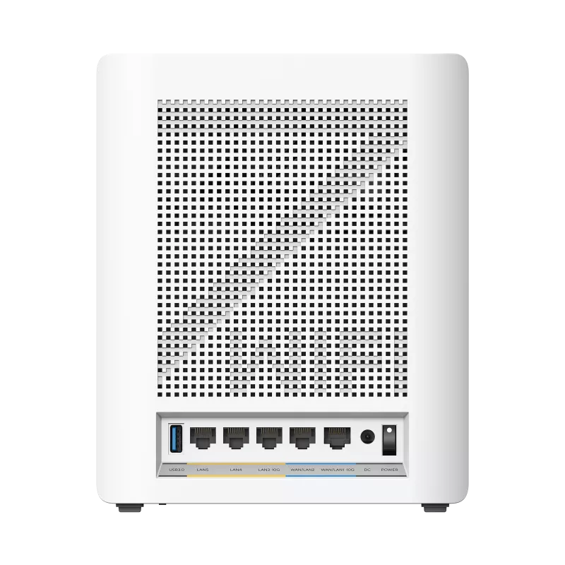 ASUS ZenWiFi BQ16 Pro rear view showing dual 10G and gigabit ports
