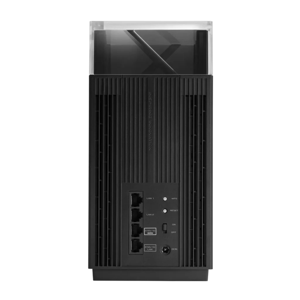 ASUS ZenWiFi Pro XT12 rear panel with two Gigabit LAN ports, 2.5Gbps WAN and 2.5Gbps LAN