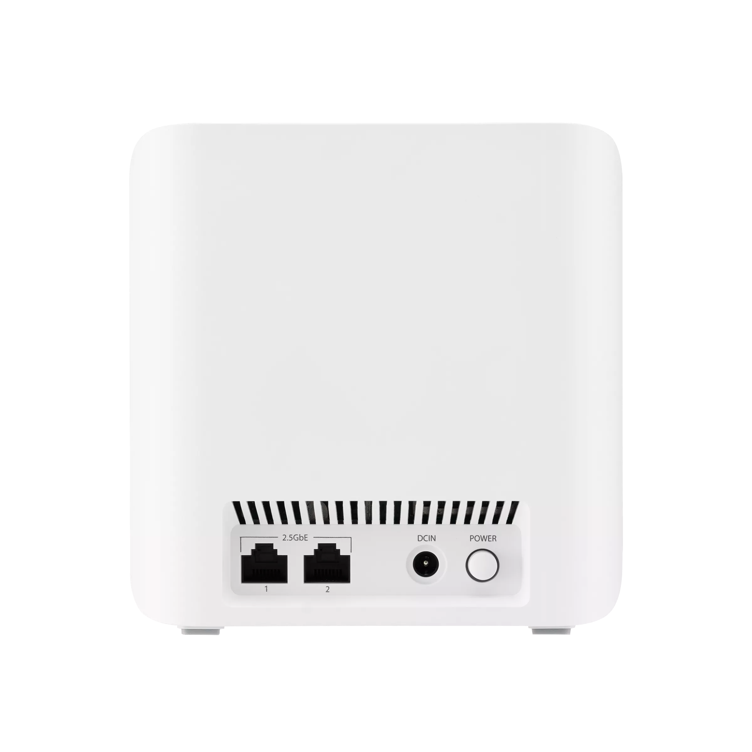 ASUS ZenWiFi BD5 rear with two ports labelled 2.5GbE, power input and power button