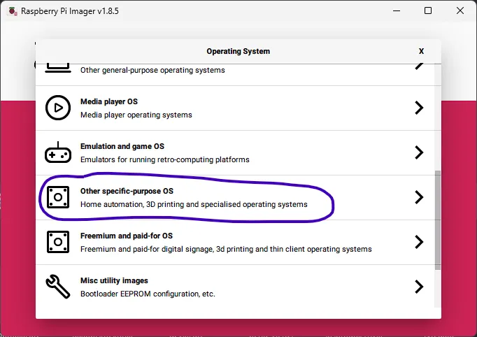Home Assistant Install - Other Specific Purpose OS