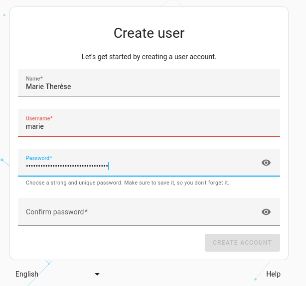 Home Assistant Create User