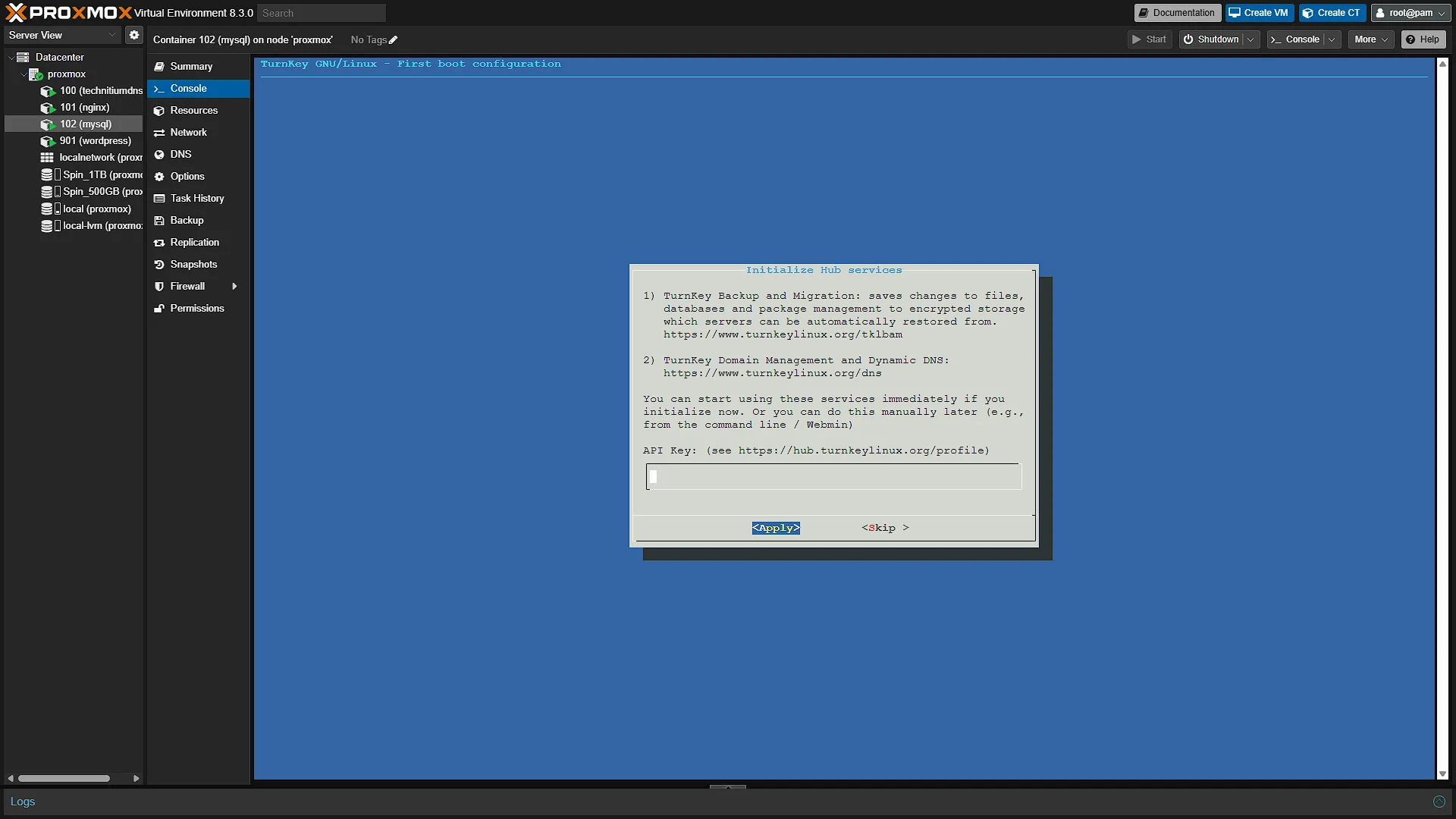 Configure MySQL CT - 5 Backup
