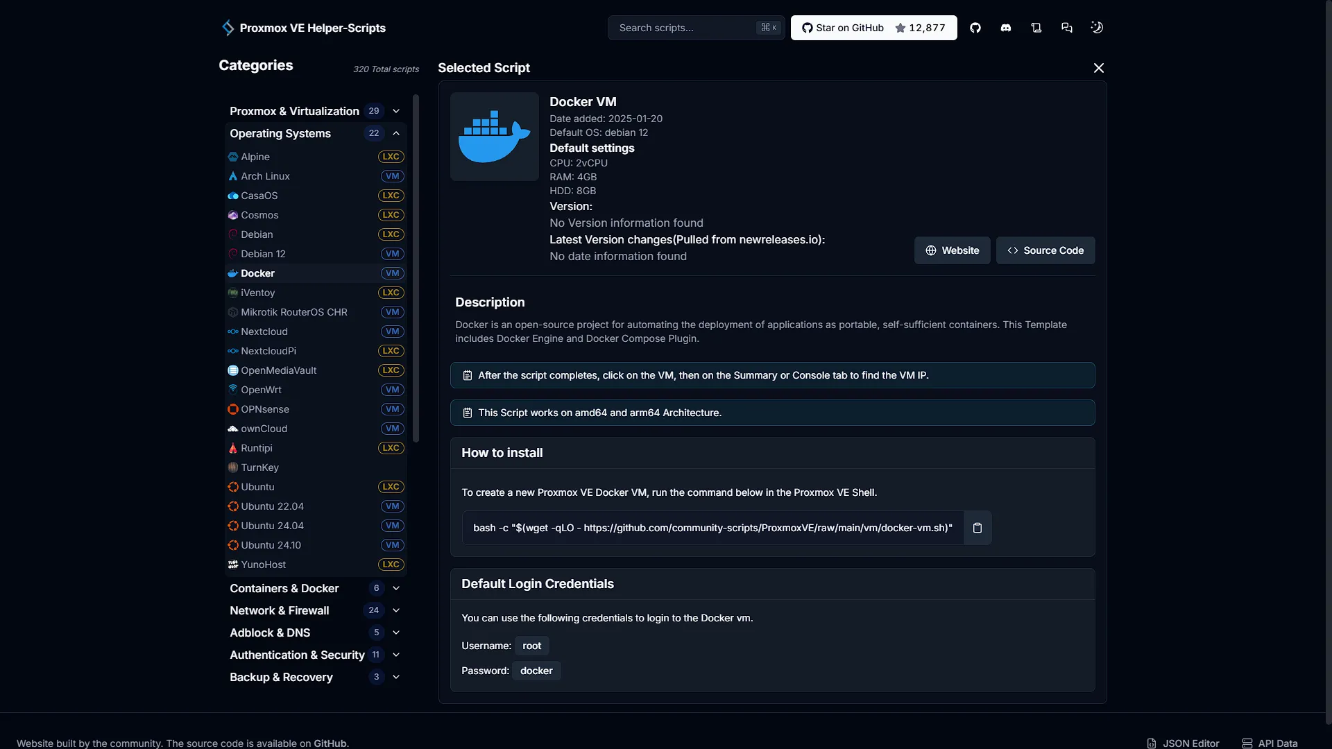 Helper Scripts - Docker VM