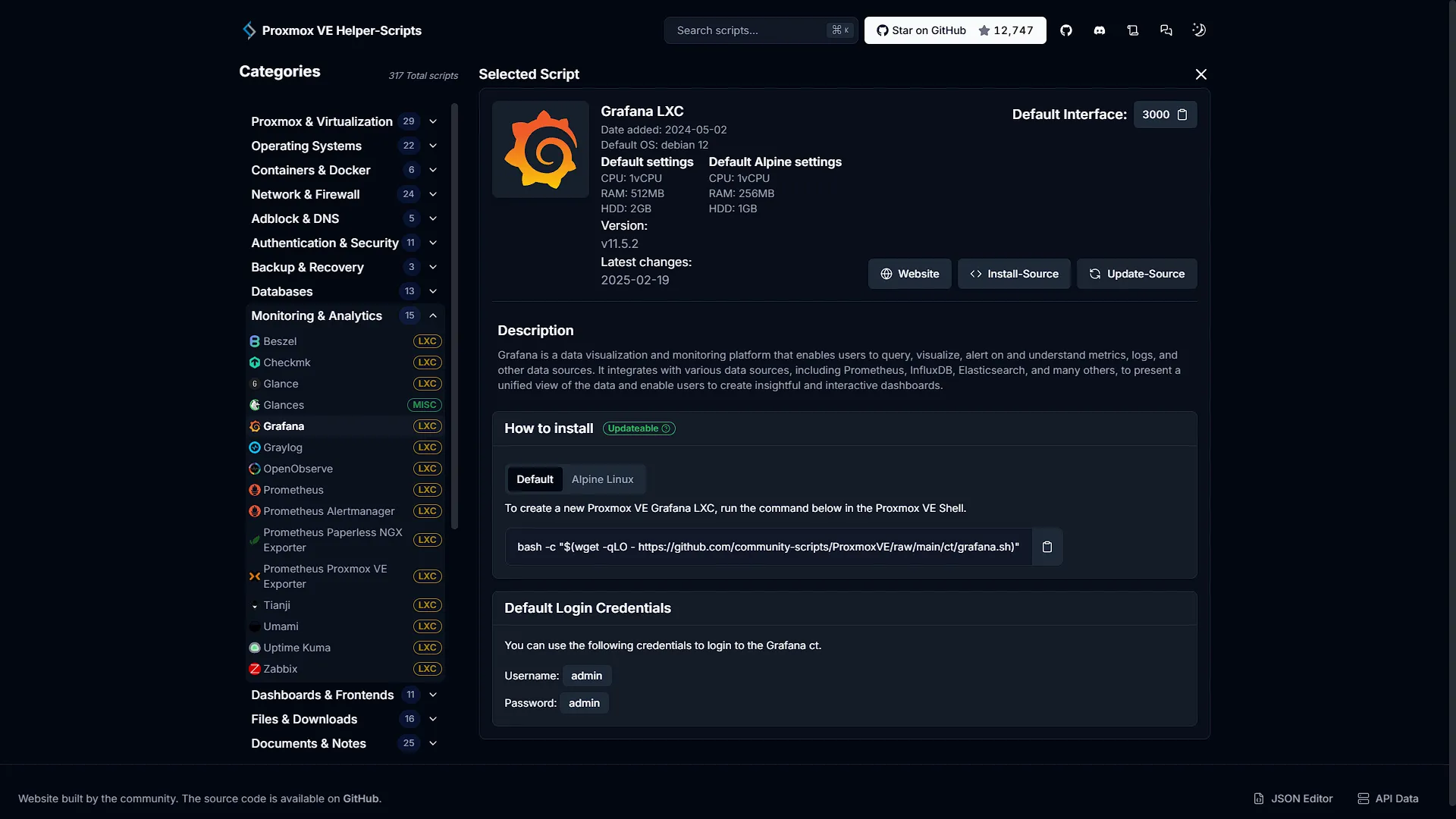 Helper Scripts - Grafana