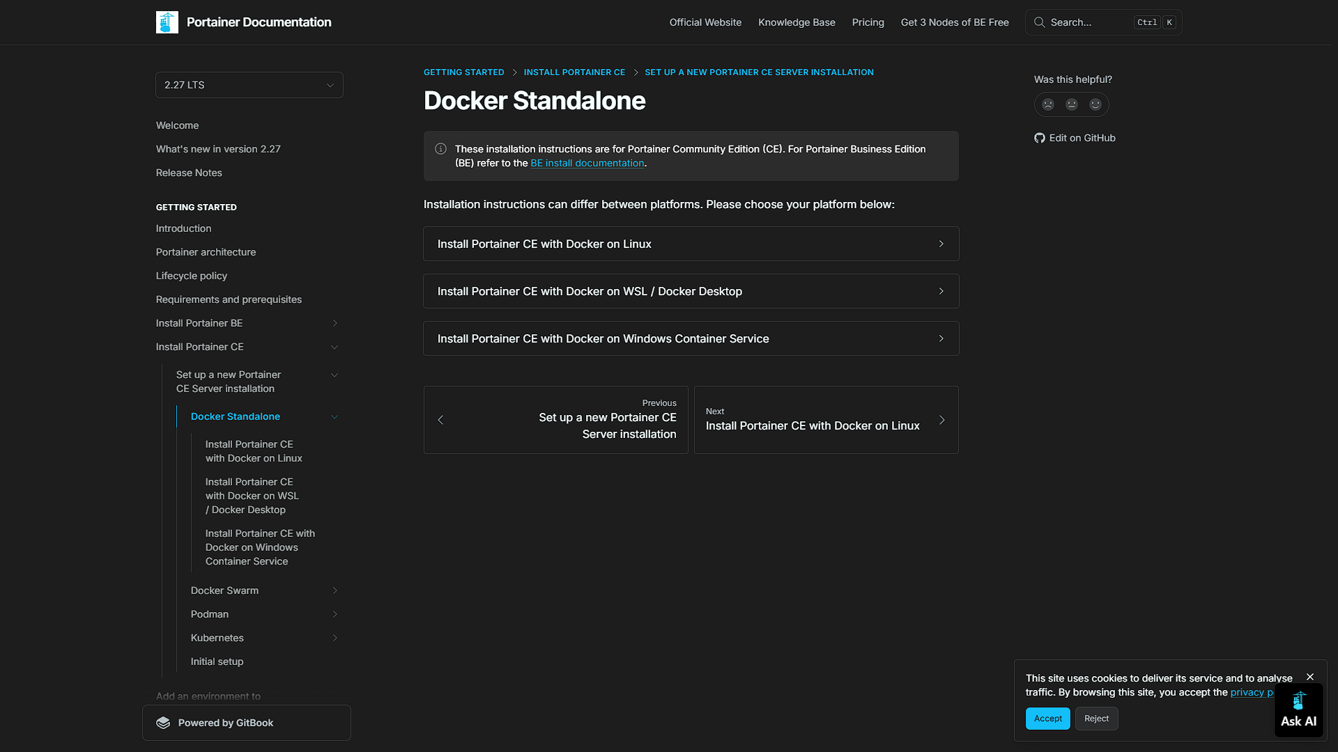 Portainer io - 5 - Docker Standlone