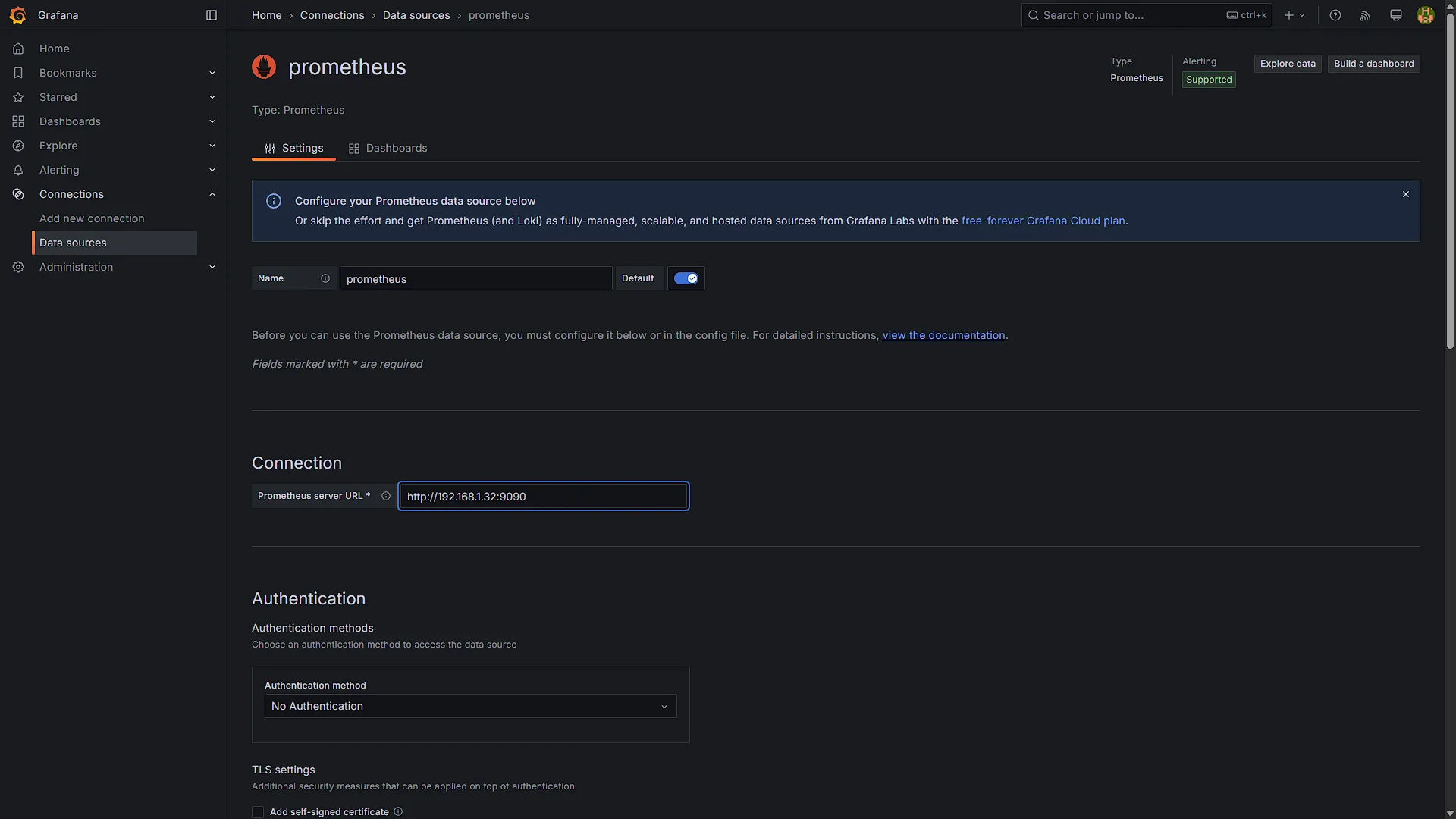 Setup Grafana - 7 - Confirm