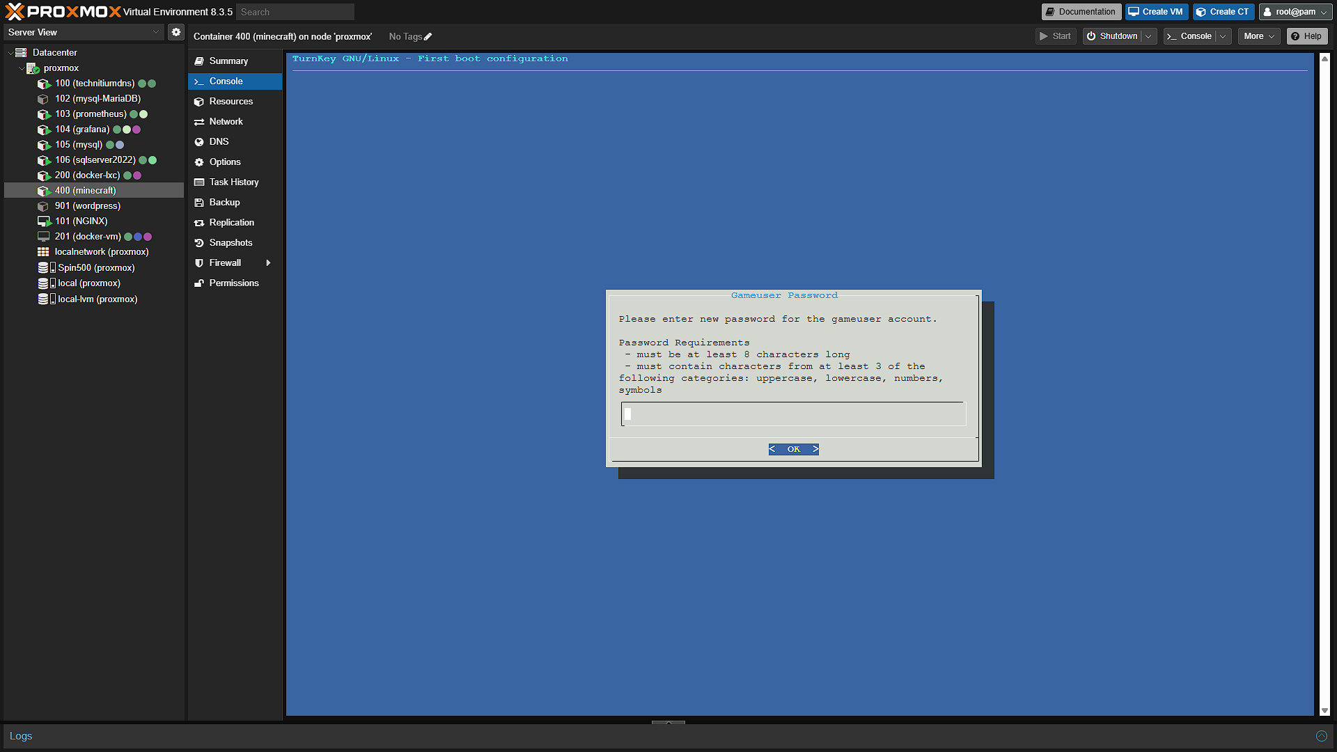 Setup Gameserver - 2 - Password