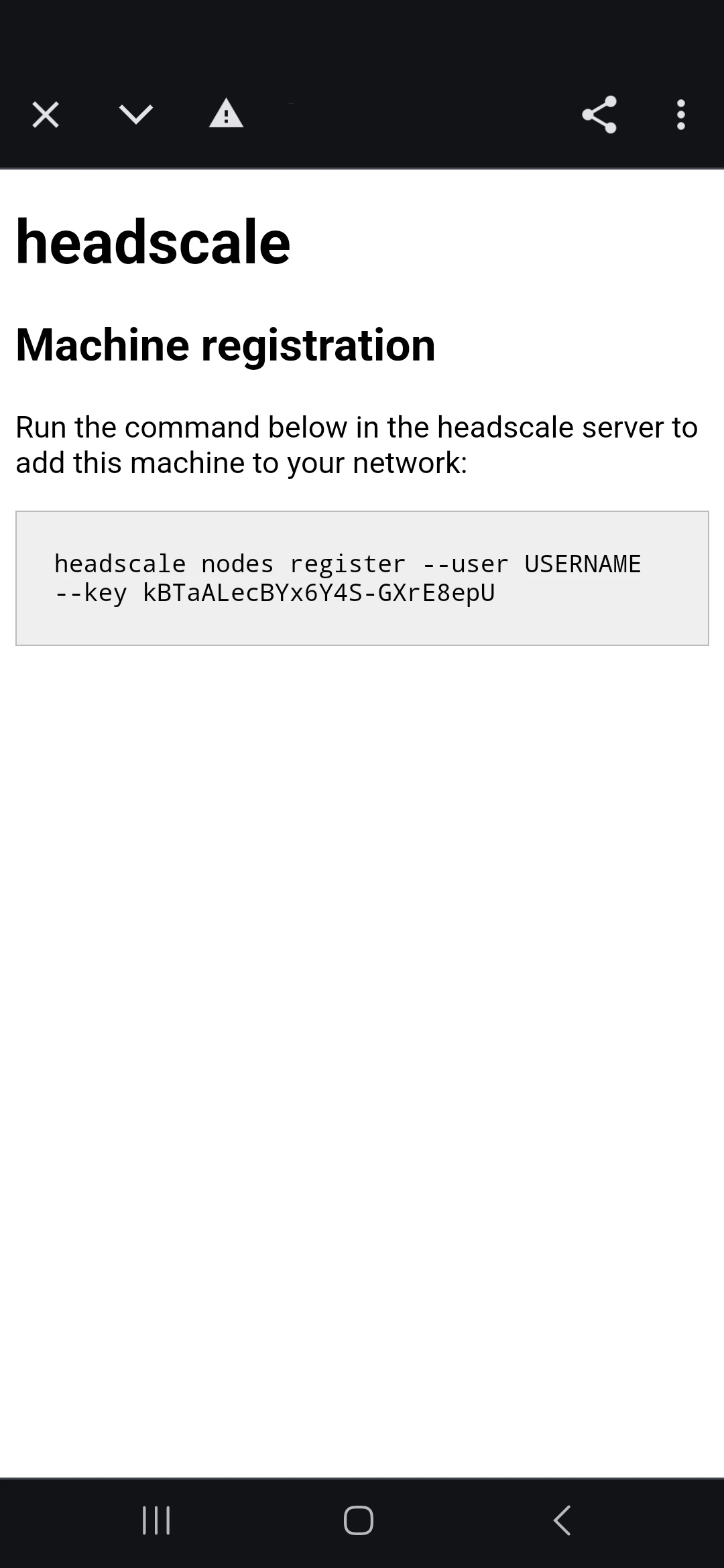 Tailscale App - 6 - Command