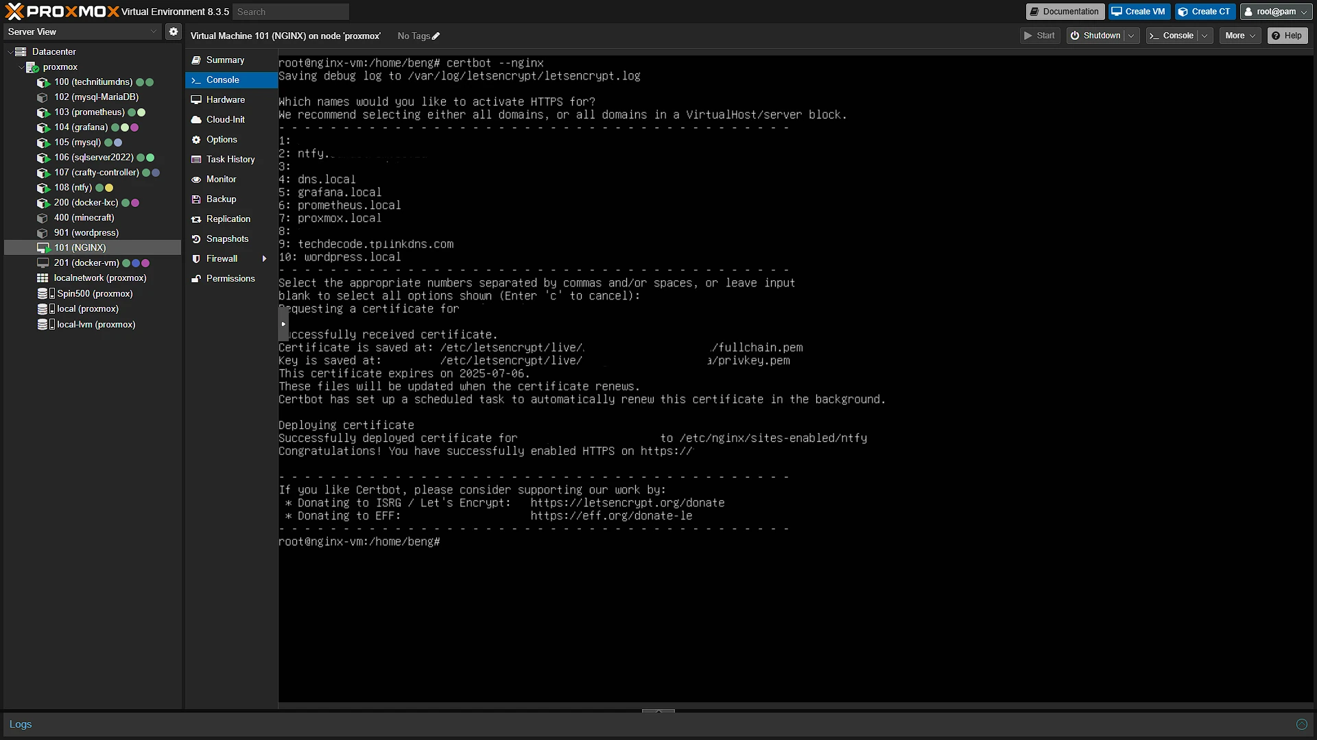 ntfy ssl - 5 - ssl installed
