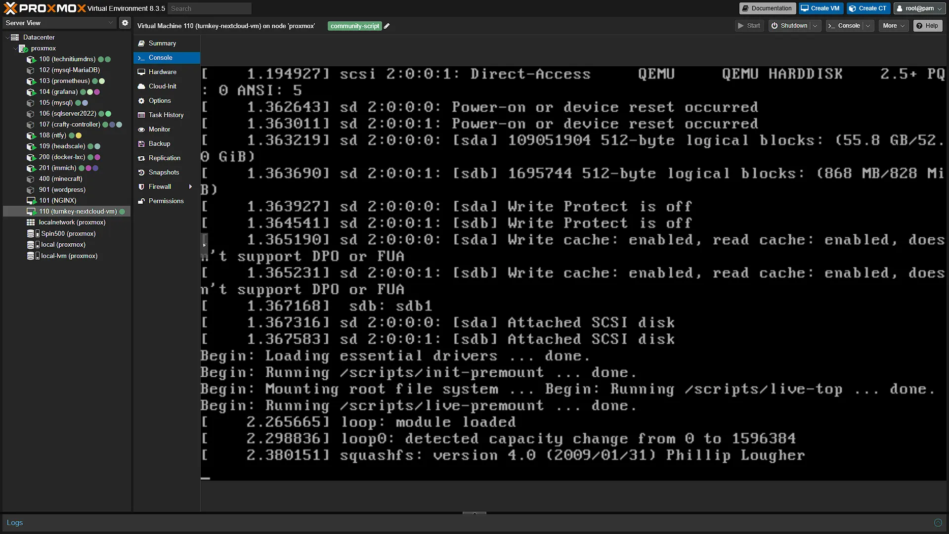Install Nextcloud - 10 - Install Starting