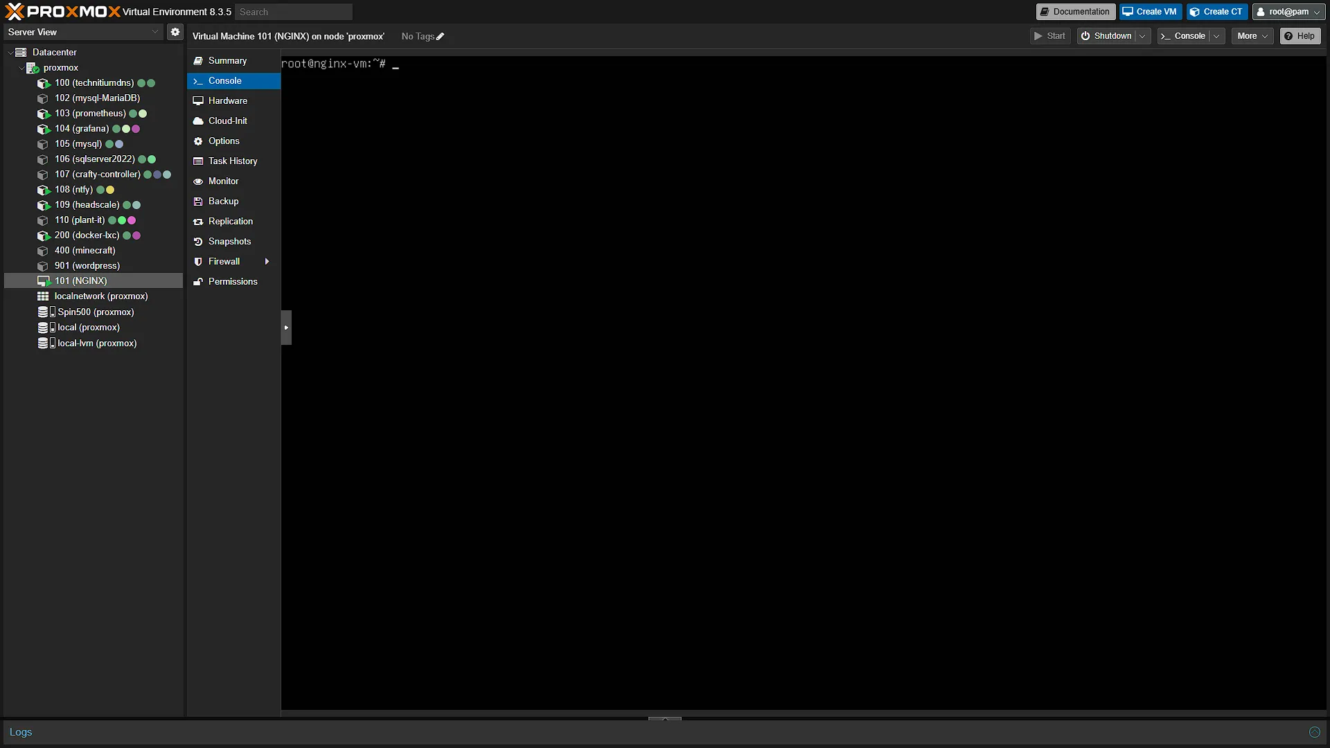 Plant-it access - 1 - Console