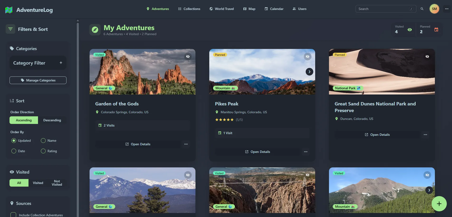 AdventureLog Adventure Overview